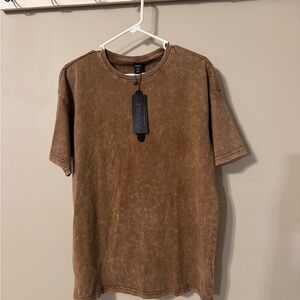 Romwe men's oversized washed cotton T-shirt